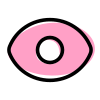 Unhide with eye symbol for layering application control icon