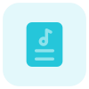 Music playlist with a lyric sheet online icon