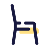 vista lateral da cadeira icon