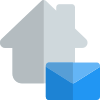 House mailbox parcel service isolated on a white background icon