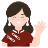 woman-avatar-Chinese-Cheongsam-hello-gesture-traditional icon