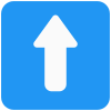 Up arrow direction for the forward place in the lane icon