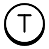 T в круге icon