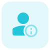 Exclamation sign layout for online scam prevention icon
