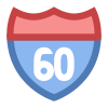 Panneau Route icon