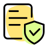 Verified and secured notes on a digital copy icon