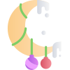 Moon decoration icon