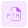 FTM files are audio files created by FamiTracker such as short audio samples and notes in a melody. icon