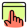 Touch enabled screen for web page access icon