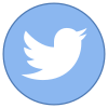 Twitter dentro de um círculo icon