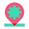 코로나바이러스-병원-지도-핀 icon
