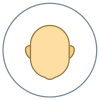 Circled User Neutral Skin Type 3 icon