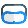 Goggles for the water sports and swimming practice icon