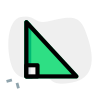 Pythagoras theorem for trigonometry classes in math students icon