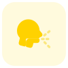 Communicable infectious disease spreading through cough icon