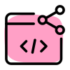 Share programming code to peers in the organization icon