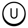 U в круге icon