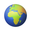 지구본 표시 유럽 아프리카 이모티콘 icon