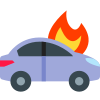 incêndio no carro icon