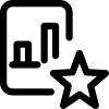 Bar chart file starred with five-pointed star icon