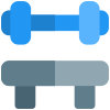 Bench press for the power and strength workout icon