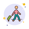 Passagier mit Gepäck icon