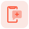 Medical Chart note access digitally on a smartphone icon