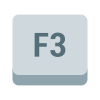 Tasto F3 icon