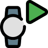Play music and audio control on digital smartwatch icon