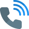 Phone dial with hand receiver isolated on a white background icon