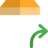 Forward arrow on the delivery box logistic icon