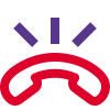 Phone ringing representation layout isolated on a white background icon