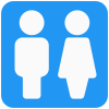 Toilet section for both male and female icon