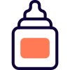 Bottle feeder for infants isolated on a white background icon