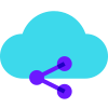 Symbole de partage de nuage icon