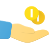 Hand Holding Coins icon