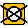 Do not tumble dry clothes symbol layout icon