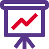 Line graph inconsistence presentation board layout specimen icon