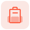 Backpack for a airport luggage and other person accessories icon