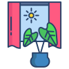 Indoor Plant And Sunlight icon