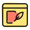 Online freelancing article and poetry website layout icon