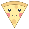 Pizza kawaii icon