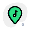 Location of a music bar on the map icon