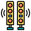 externe-lautsprecher-kommunikation-phatplus-lineal-color-phatplus icon
