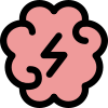 Energetic brain power for enhanced mind system icon