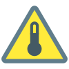 peligro de alta temperatura icon