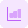 Uptrend bar graph analysis infographics layout represented icon