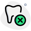 Removing a tooth from root canal cavity icon