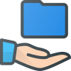 Hand Holding Folder icon