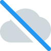 Cloud computing server offline isolated on a white backgound icon